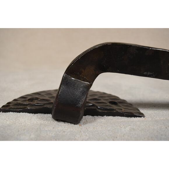 Heavy Rod Iron Door Handle/Towel Rod Handcrafted 22.5" Long 7# Dark Bronze Color - Picture 12 of 14